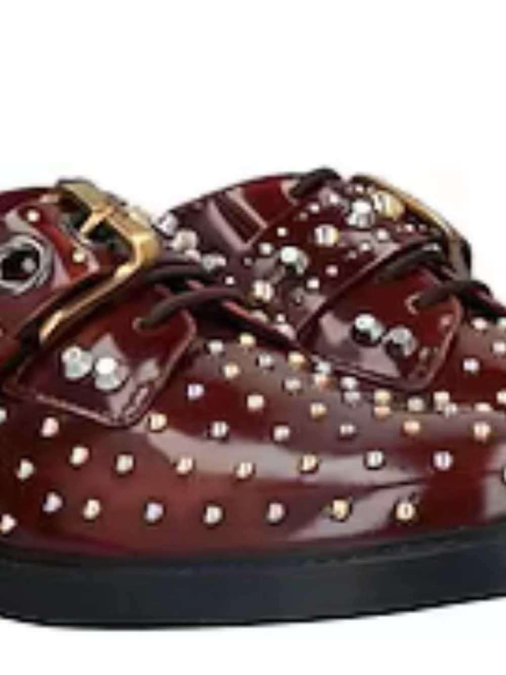 Tod's Burgundy Studded Derby Loafers
